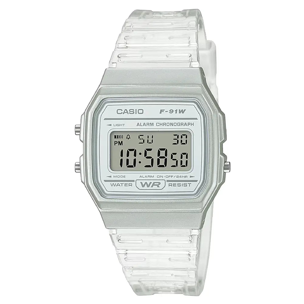 Casio Vintage Digital F-91WS-7DF White Dial Resin Strap Unisex Watch