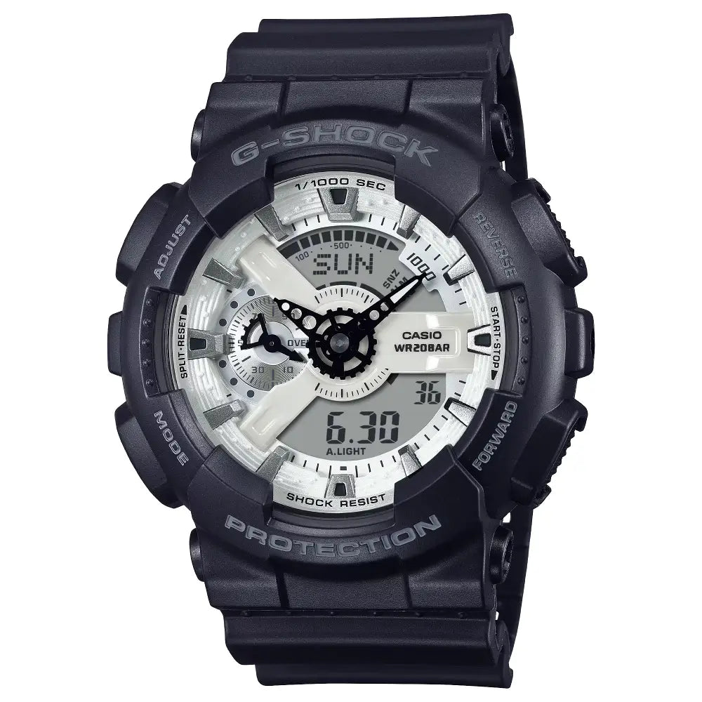 Casio G Shock GA-110WD-1A Analog-Digital White Dial Resin Strap Men's Watch
