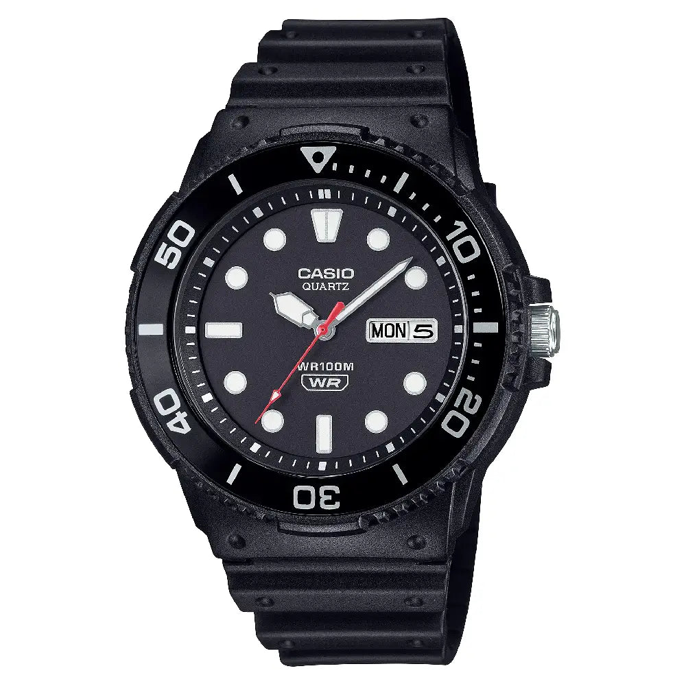 Casio Collection Analog MRW-230H-1E1VDF Black Dial Resin Strap Men's Watch