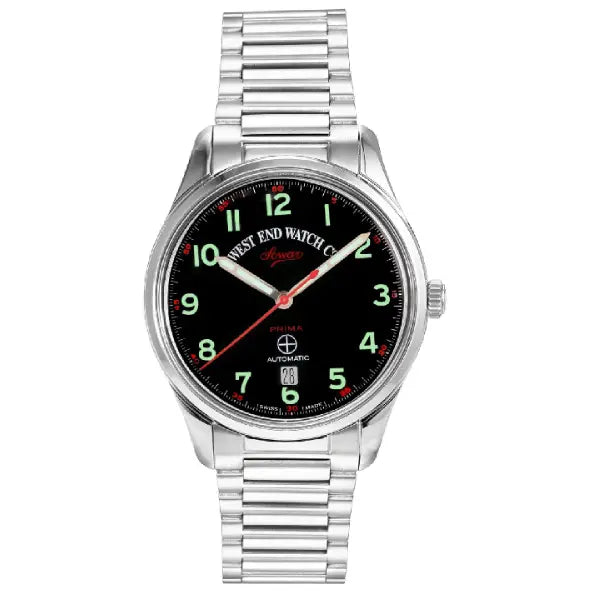 West End  Sowar Prima Automatic 8149.10.0207R Black Dial Stainless Steel Men's Watch