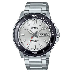Casio Collection Analog MTD-125D-7AVDF Silver Dial Stainless Steel Men's Watch