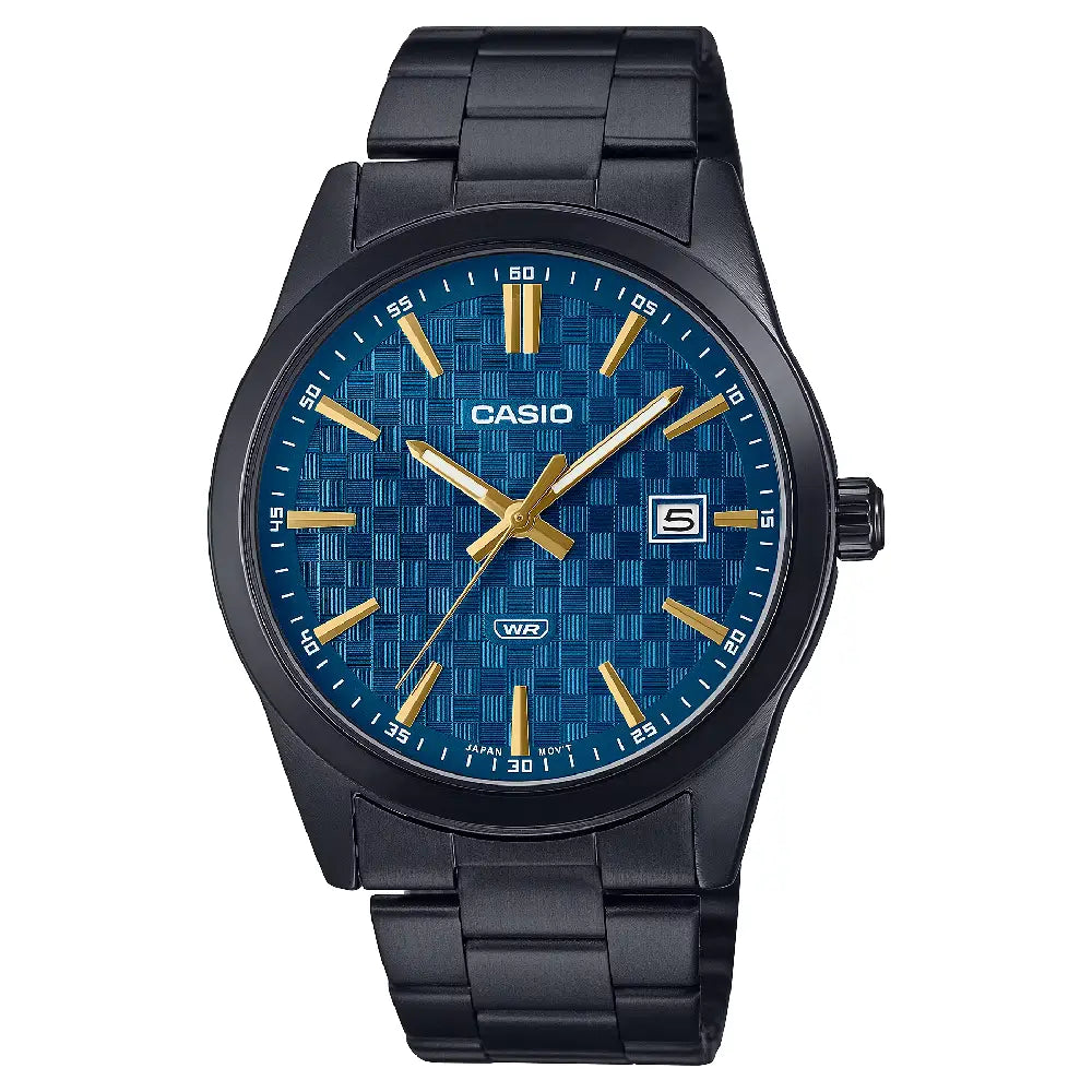 Casio Enticer MTP-VD03B-2AUDF Date Analog Blue Dial Stainless Steel Men's Watch