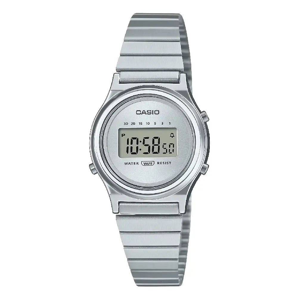 Casio Vintage Digital LA700WE-7ADF Silver Dial Stainless Steel Women's Watch
