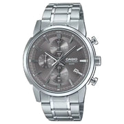 Casio Enticer MTP-E510D-8AVDF Chronograph Analog Gray Dial Stainless Steel Men's Watch