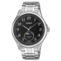 Casio Classic MTP-M110D-1A Analog (New Model) Moon Phase Black Dial Stainless Steel Men's Watch