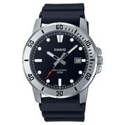 Casio Enticer MTP-VD01-1EVUDF Date Analog Black Dial Resin Strap Men's Watch