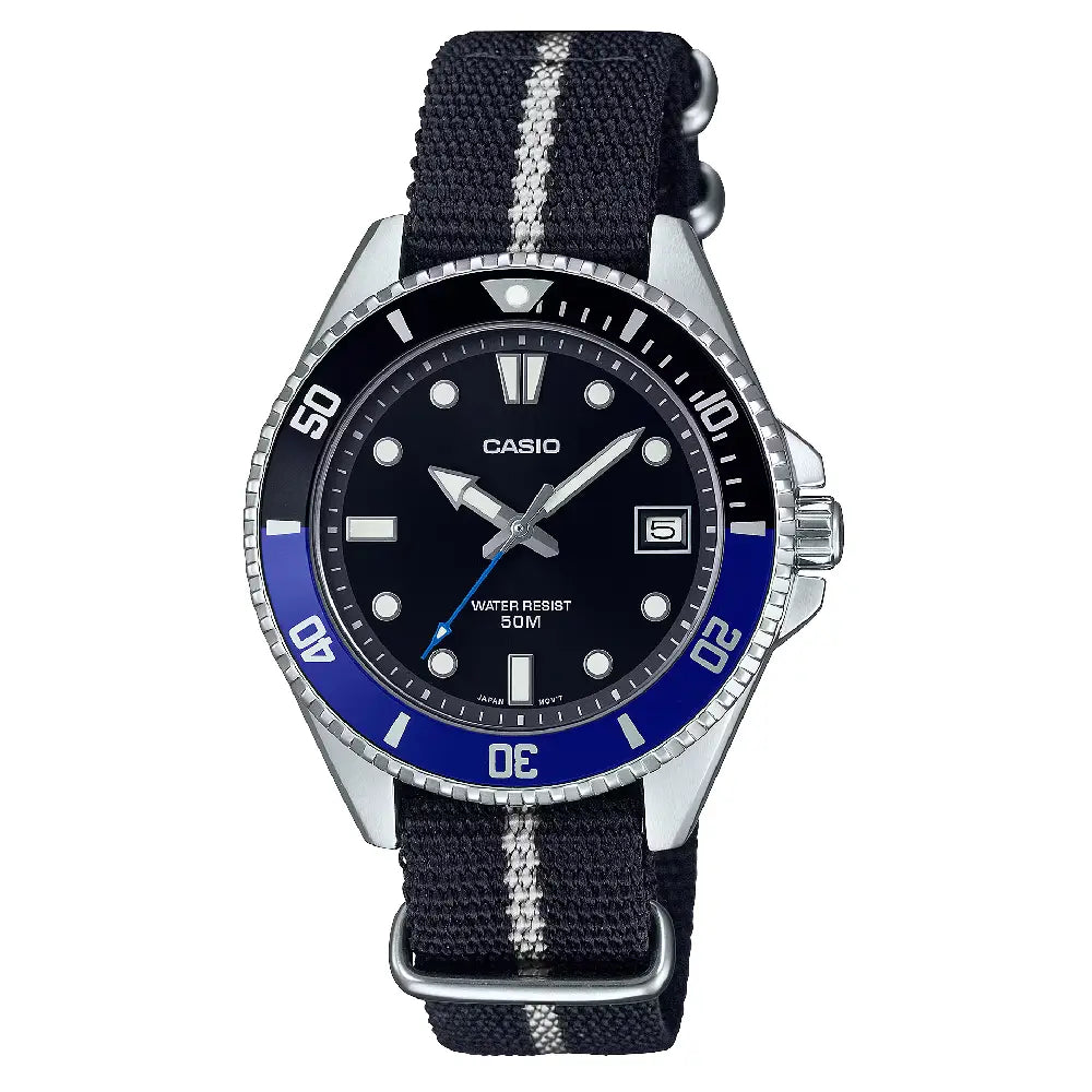 Casio Diver's MDV-10C-1A2VDF Analog Black Dial Resin Strap Men's Watch