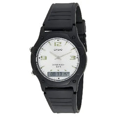 Casio Analog-Digital AW-49HE-7AVDF White Dial Resin Strap Unisex Watch