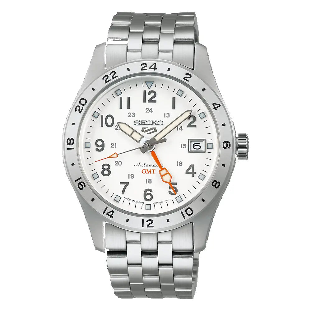 Seiko 5 Sports Field GMT SBSC009 Automatic White Dial Stainless Steel Men's Watch