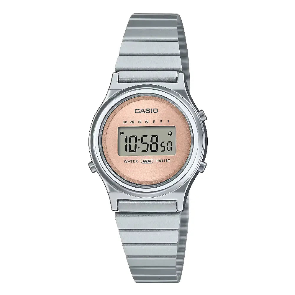 Casio Vintage Digital LA700WE-4ADF Rose Gold Dial Stainless Steel Women's Watch