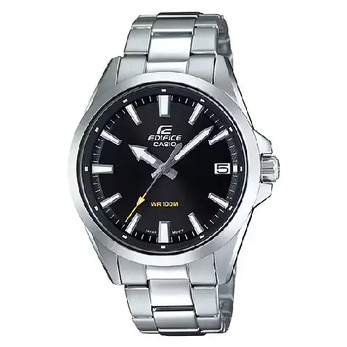 Casio Edifice EFV-100D-1A Analog Black Dial Stainless Steel Men's Watch