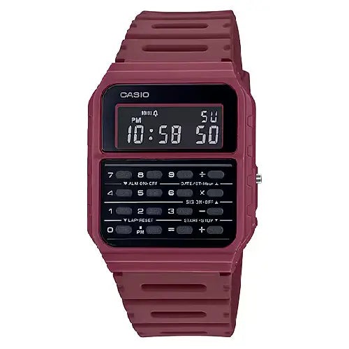 Casio Vintage Digital CA-53WF-4BDF Red Dial Resin Strap Unisex Watch