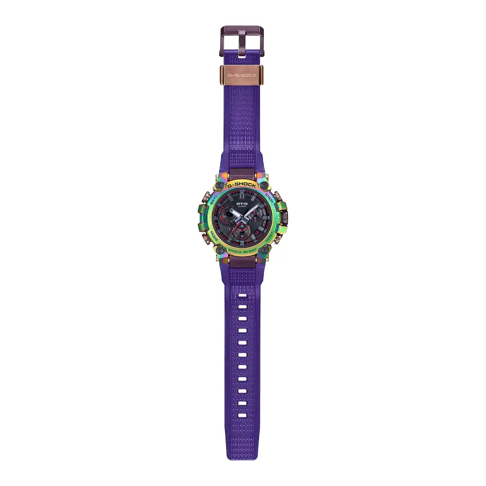 Casio G Shock MTG-B3000PRB-1A Analog Tough Solar Multi-Band 6 Multi-Color Dial Resin Strap Men's Watch