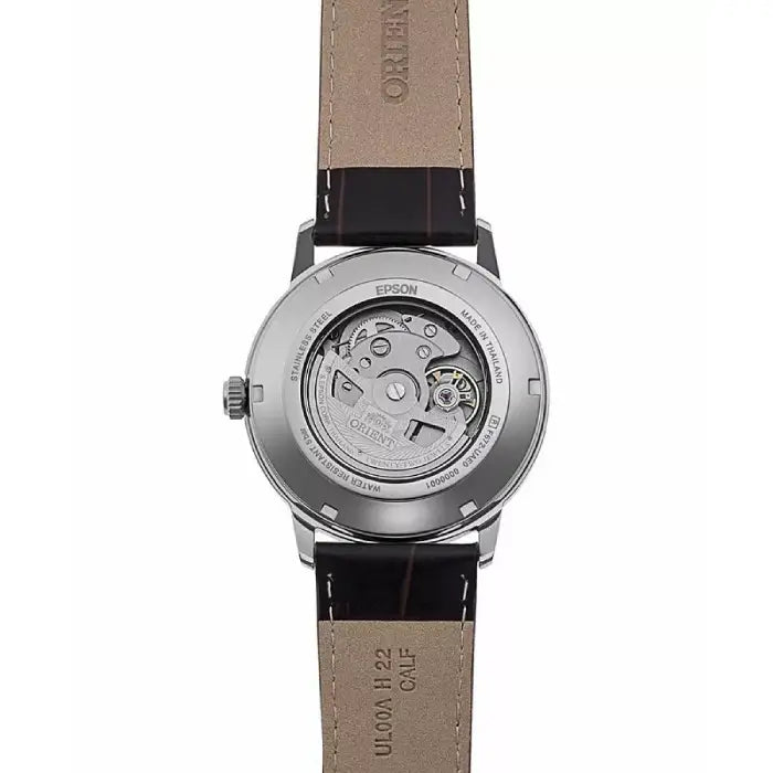 Orient RA-AC0F17Y30B watch transparent caseback automatic movement view