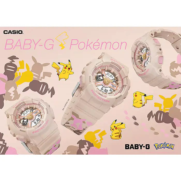 Casio G Shock BA-110PKC-4 pink Pikachu wrist watch