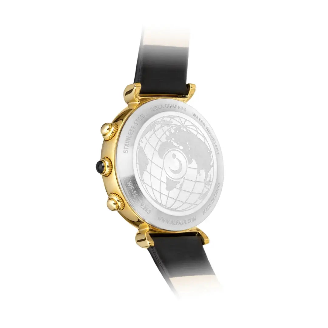 Al Fajr Classic Lady WF-14L Digital Dial Leather Strap Women's Watch