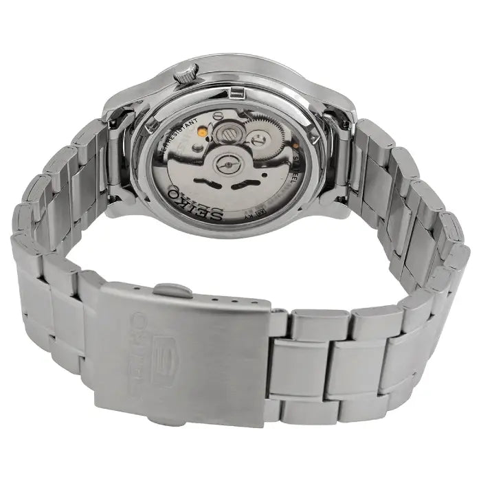 Seiko 5 SNK789K1 automatic mens watch back case stainless steel view
