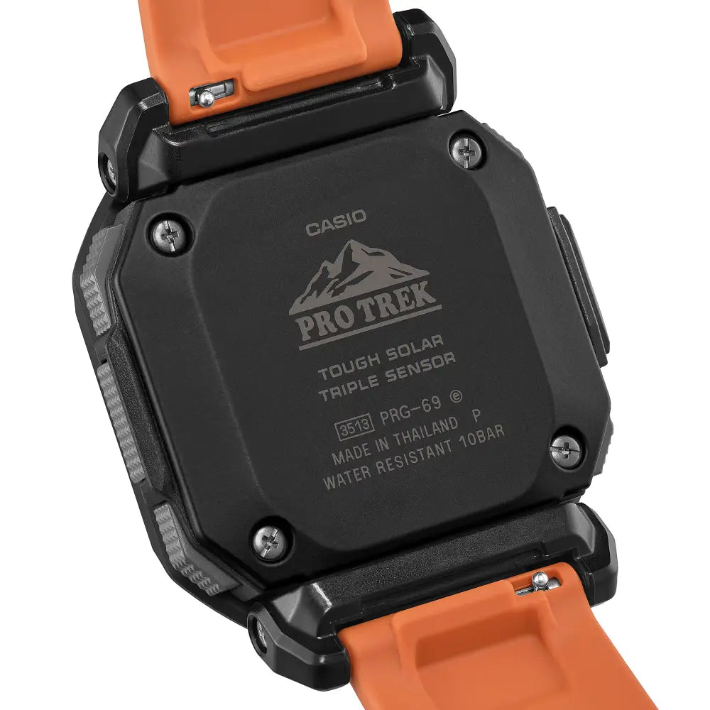 Casio Pro Trek PRG-69-4D Magma men’s analog watch side profile view