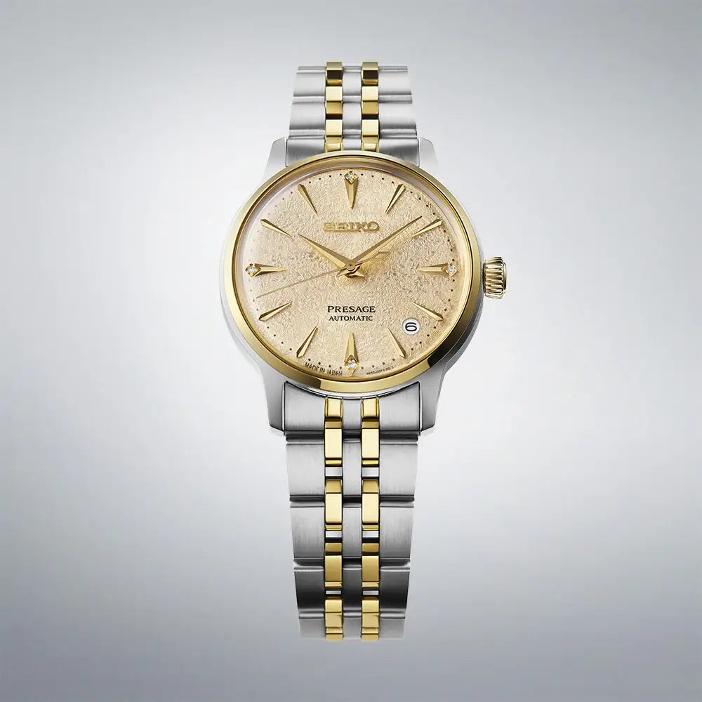 Seiko Presage SRPL64J1 Cocktail Time Automatic "Frozen Daiquiri." Brown Dial 34.0mm Stainless Steel Men's Watch