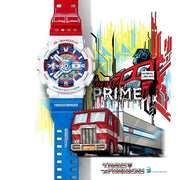 Casio G Shock GA 110OPT22 7BPFT Optimus Prime mens watch front view