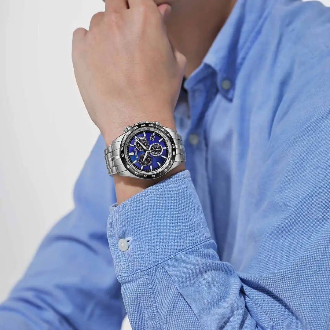 Citizen Perpetual Chrono A-T Eco-Drive CB5874-81L Limited Edition "Unite with Blue" Blue Dial Stainless Steel Men's Watch