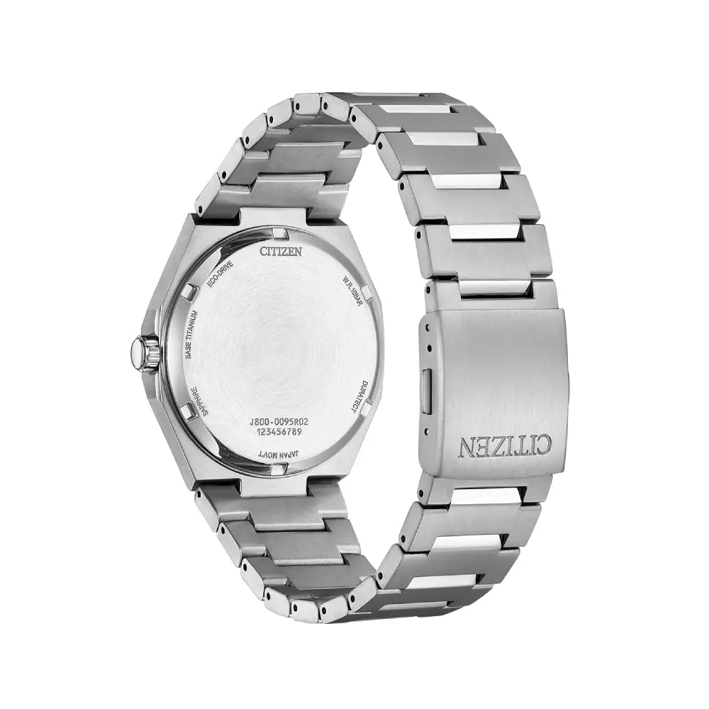 Citizen Zenshin AW0130-85L Eco-Drive Analog Day-Date Blue Dial 39mm Super Titanium Men's Watch