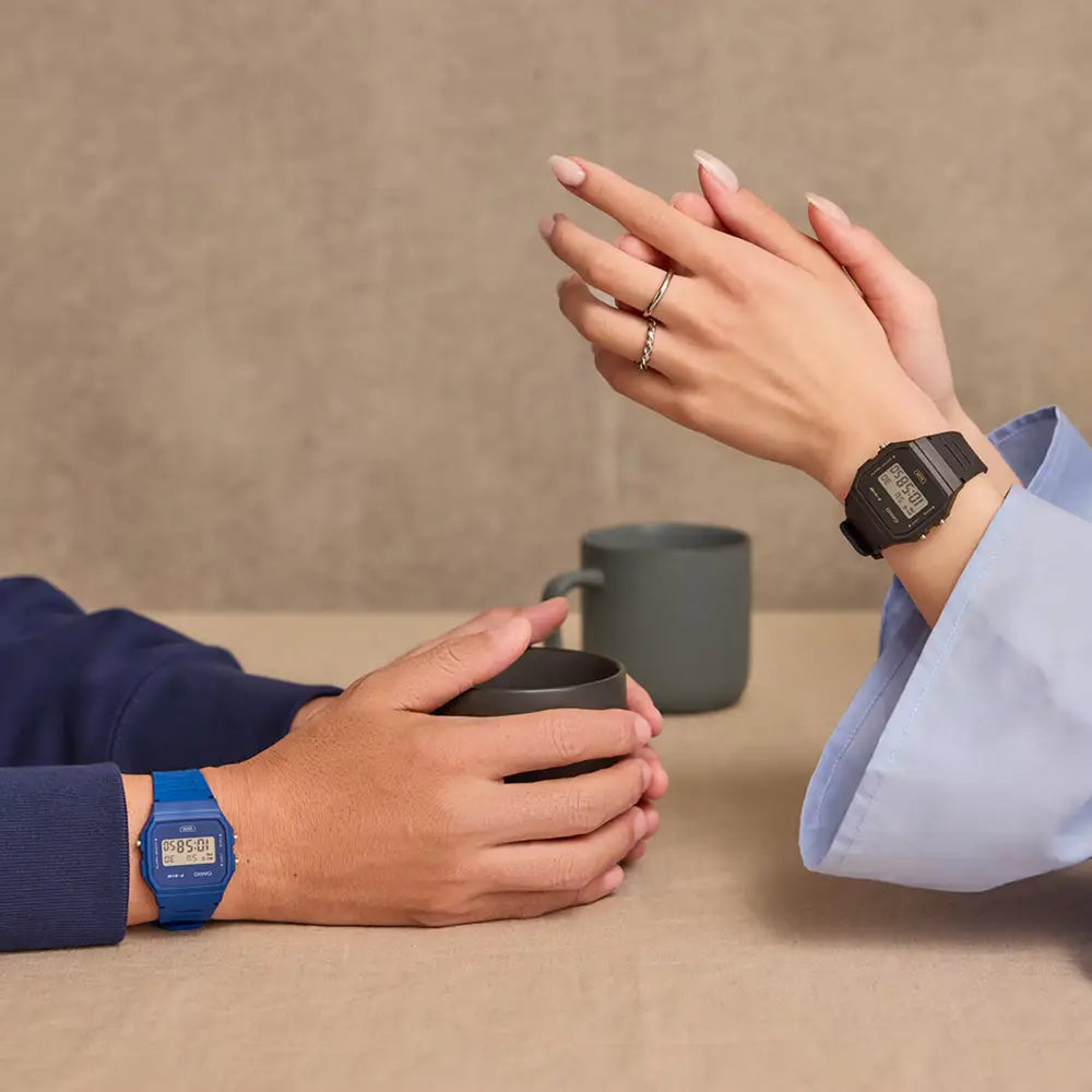 Casio Vintage Digital "Minimalist" F-91WB-2A1 Blue Digital Dial 35.2mm Resin Strap Unisex Watch