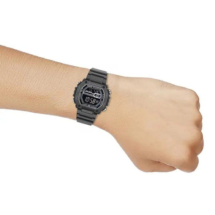 Casio Digital MWD-110HB-1BVDF Black Display Dial Resin Strap Men's Watch