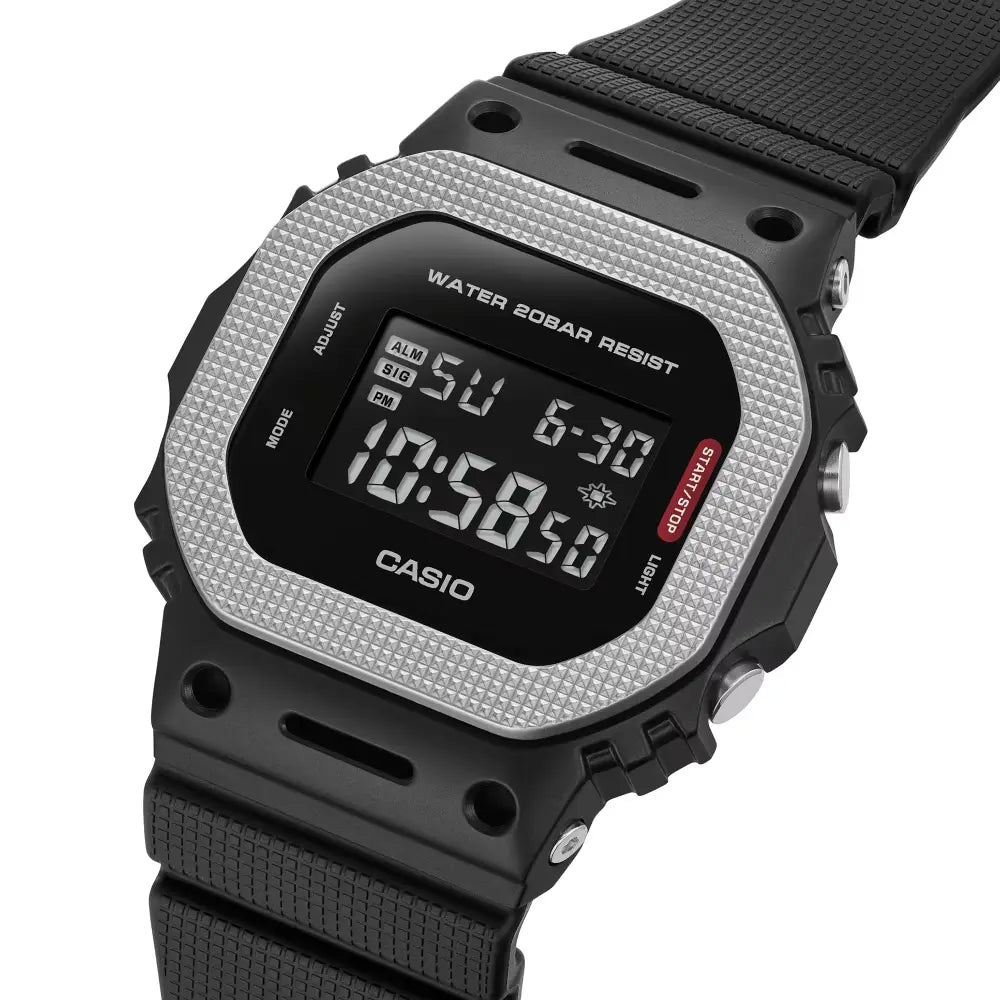 Casio G-Shock "Modern Industrial" Metal Covered GM-5600BM-1PR Black Dial 43.2mm Resin Strap Unisex Watch