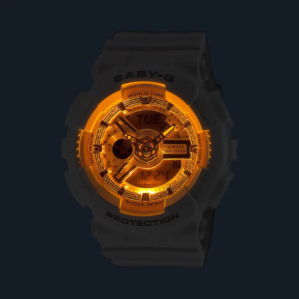 Casio LOV-24A-7A G-Shock Baby-G Lover's Collection Digital Analog White Dial Resin Strap Couples Watch Collection