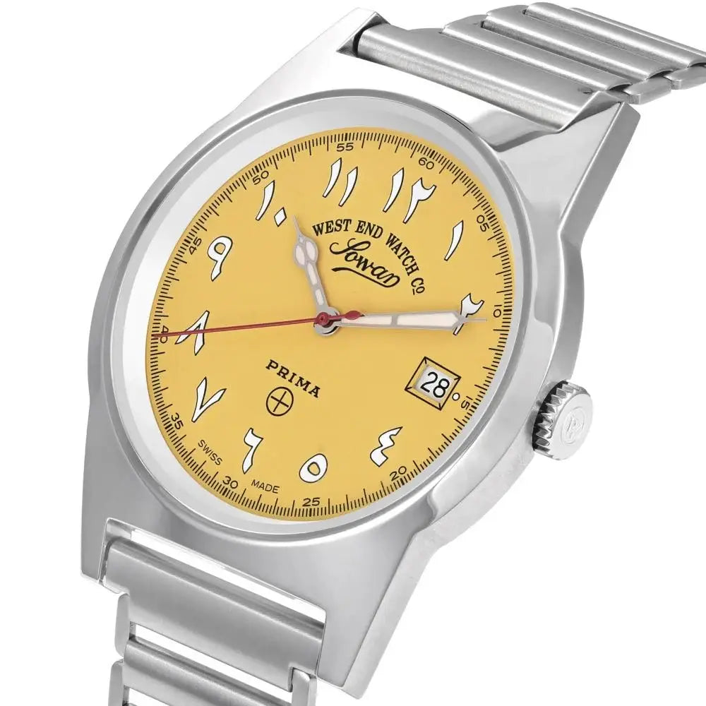 West End Quartz Analog Souq Collection 6841.10.3371R Yellow Dial 38mm Stainless Steel Unisex Watch