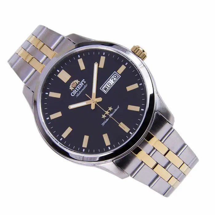 Orient Tristar Automatic SAB0B008BB Black Dial Two-Tone 43mm Stainless Steel Men's Watch