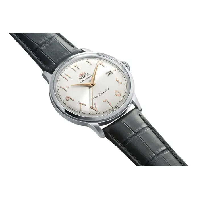 Orient RA AC0038S Bambino automatic men's watch white dial leather strap