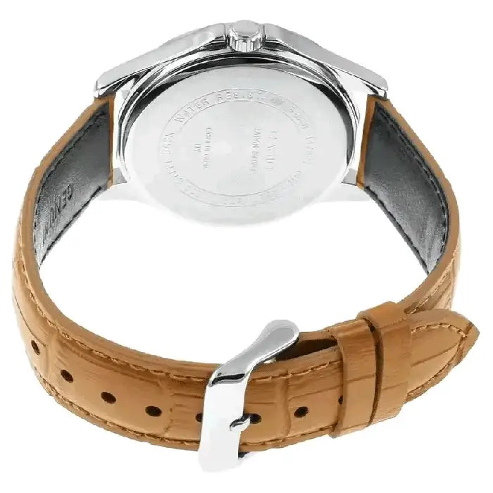 Casio Enticer MTP-E320LY-7AVDF Multi-Function Analog Silver Dial Leather Strap Men's Watch