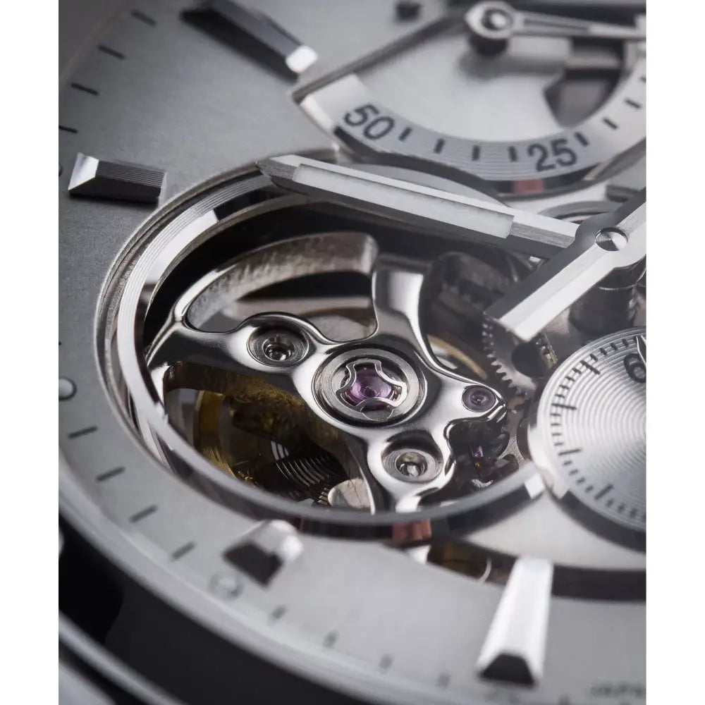 Orient Star RE-AV0125S00B Contemporary Automatic Open Heart Power Reserve Silver Dial Stainless Steel Men's Watch