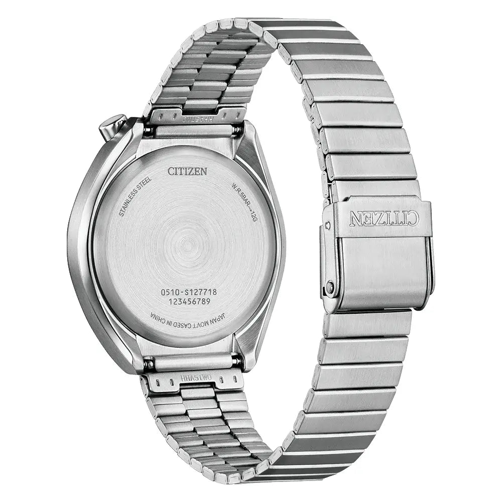 Citizen AN3660-73X watch case back stainless steel detail