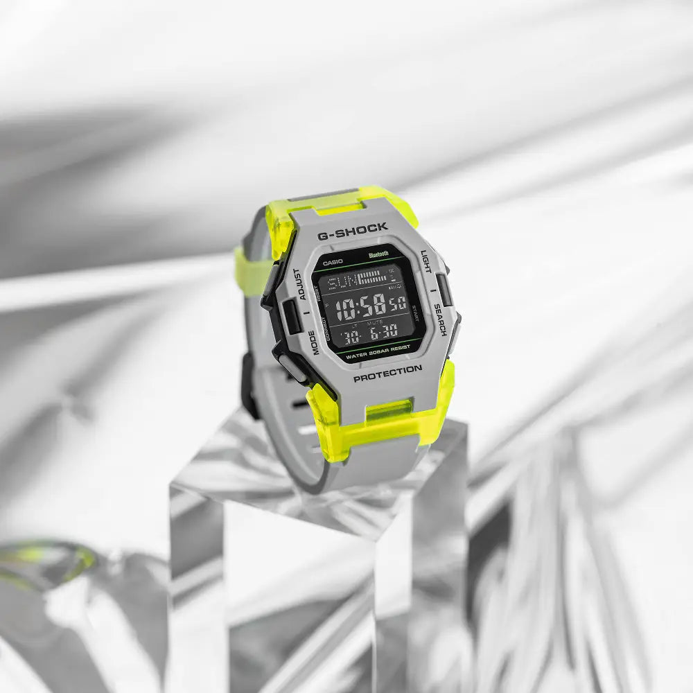 Casio G-Shock G-SQUAD GD-B500MW-8DR Grey & Neon Yellow Digital Step Tracker Men's Watch