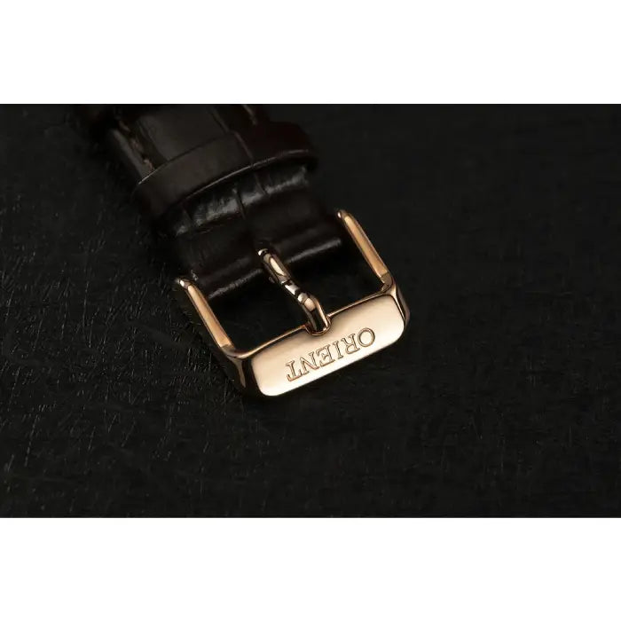 Orient Classic "Sun & Moon Open Heart" RA-AS0102S White Dial 41.5mm Leather Strap Men's Watch