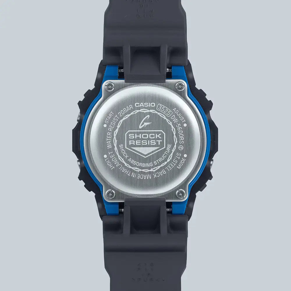 Casio G-Shock DW-5600RS-8D stainless steel back case view