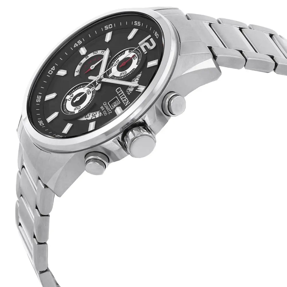 Citizen Quartz Sports Chronograph AN3690-56E men's watch with stainless steel strap