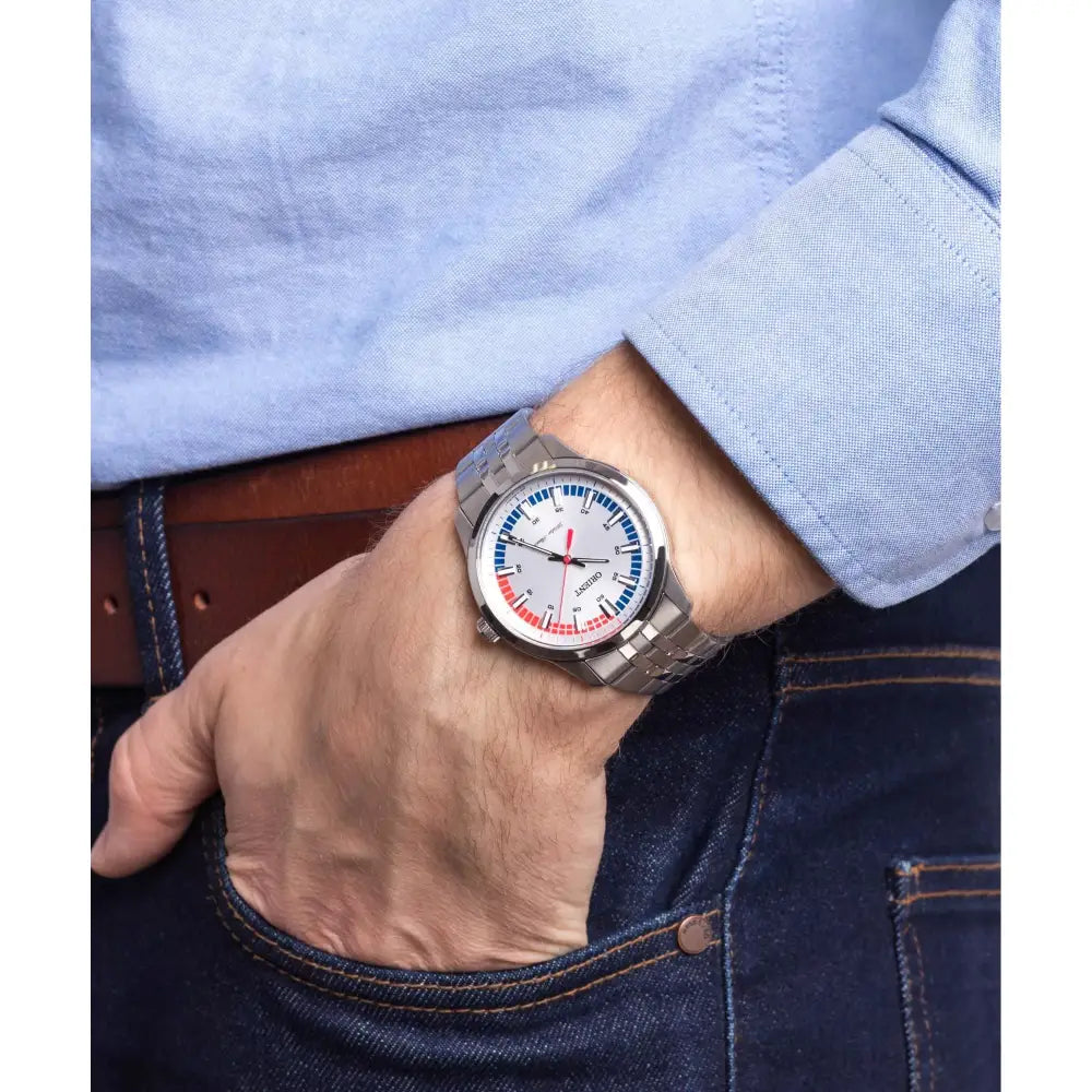 Orient Contemporary Quartz SQC0U004W0 White Dial 43mm Stainless Steel Men's Watch