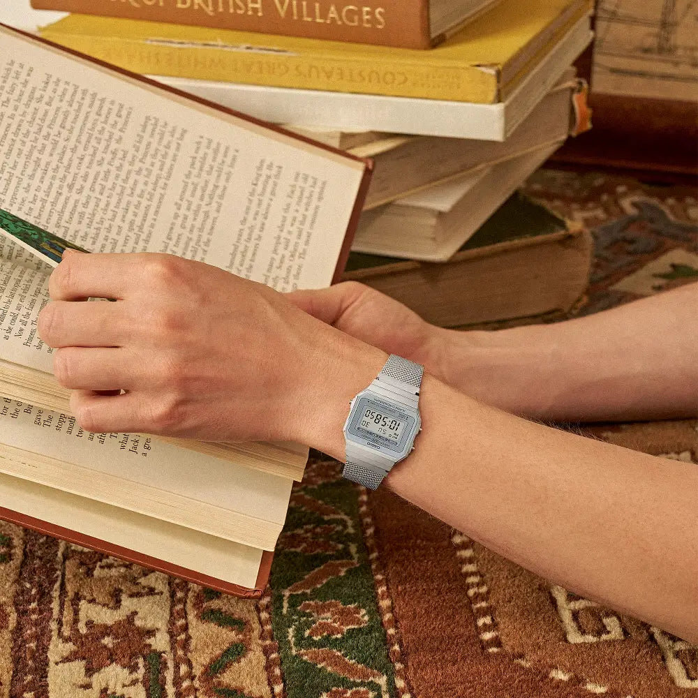 Casio Vintage A700WM-7ADF Digital Slim Silver Dial 37.4mm Stainless Steel Unisex Watch