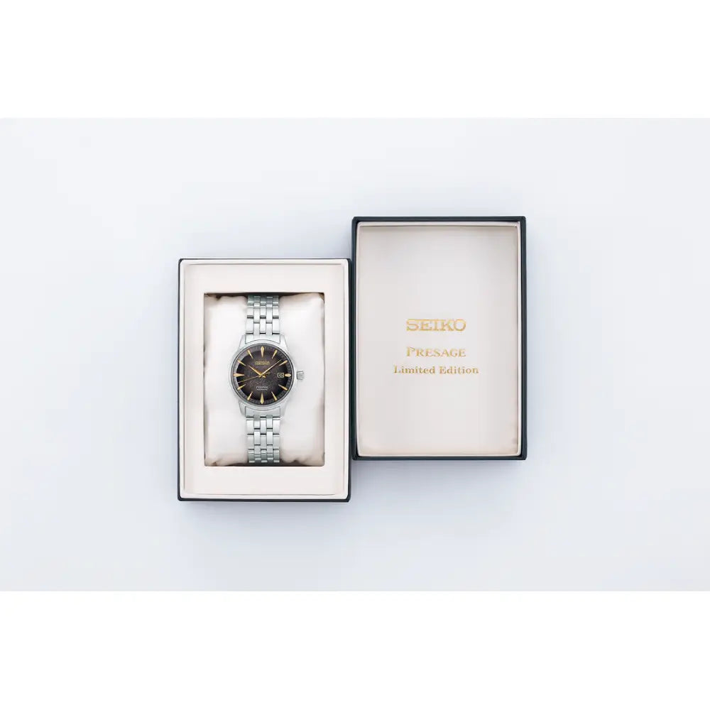 Seiko Presage SRPK93J1 Limited Edition "Night-Time Tokyo" Automatic Cocktail Time Black Dial 40.5mm Stainless Steel Men's Watch