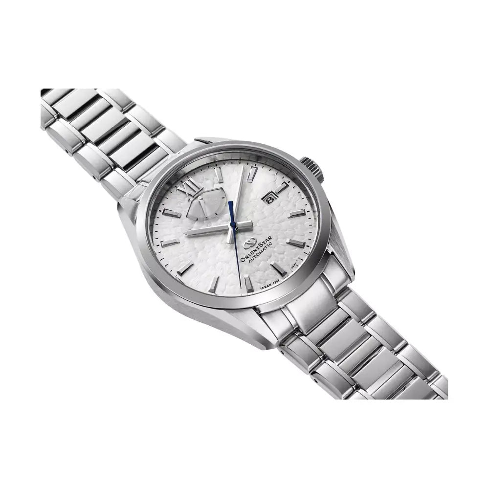 Orient Star RE-BX0002S00B white dial 40mm stainless steel automatic mens watch front view
