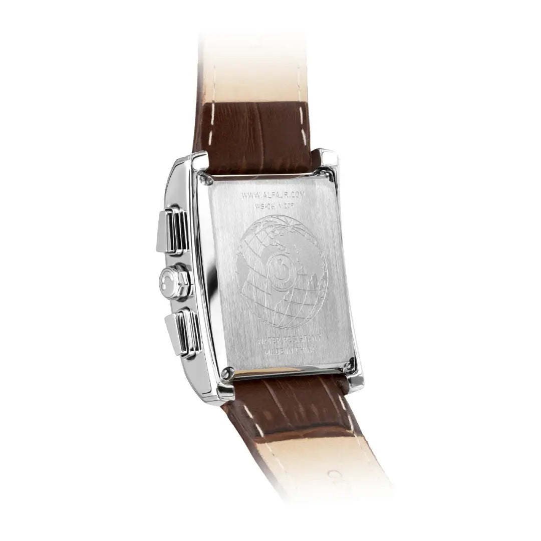 Al Fajr Classic Digital WS-06L Brown Digital Dial Leather Strap Men's Watch