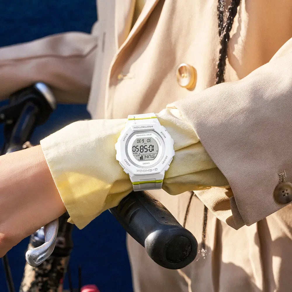 Casio GMD-B300SC-7D digital sports watch for women in white