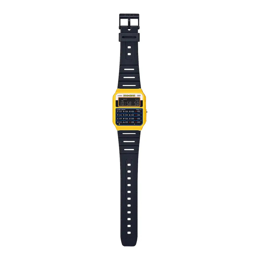 Casio Calculator CA-53WPC-1BDR Pac-Man Digital Black Dial Resin Strap Unisex Watch