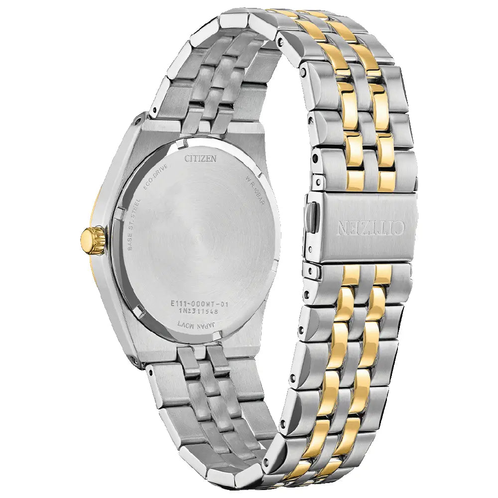 Citizen Corso BM7334-58B watch caseback Eco-Drive movement rear view
