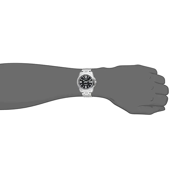Casio Collection Analog MTP-1314D-1AVDF Black Dial Stainless Steel Men's Watch