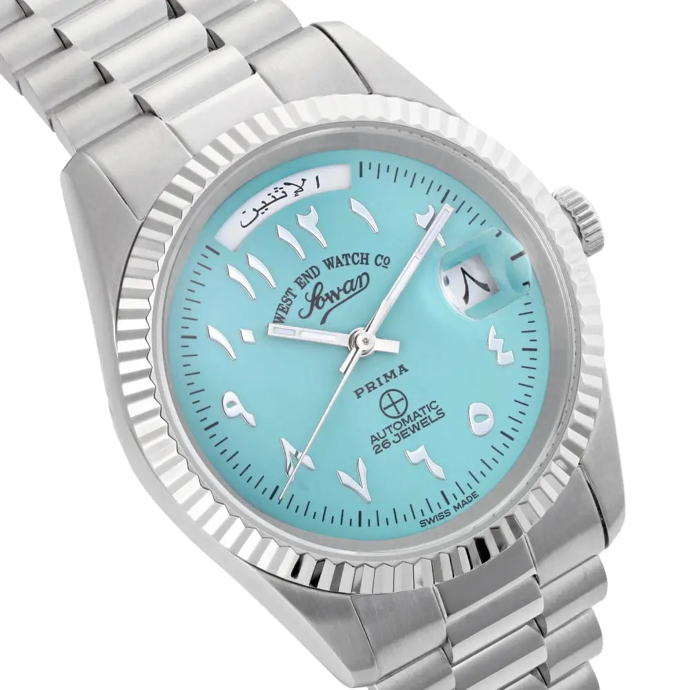 West End Automatic Analog The Classics 6828.10.3377N Turquoise Dial 37mm Stainless Steel Unisex Watch